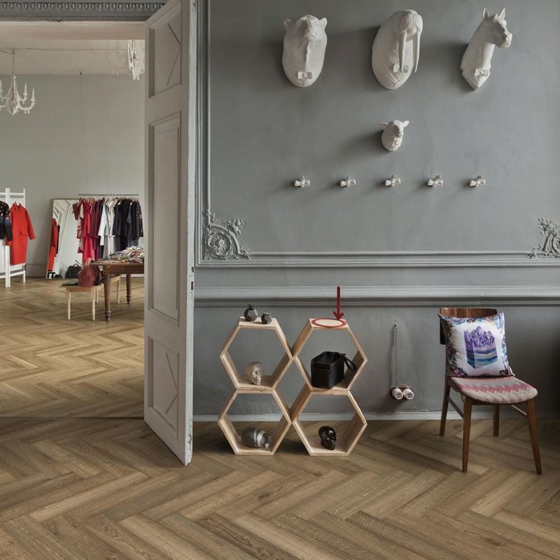 Kahrs Engineered Herringbone Smoked Left Oiled 11x120x600mm - Image 3