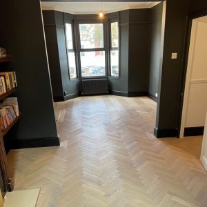 Lalegno Herringbone Oak Pinot Gris Brushed & Oiled 15/4x70x350mm