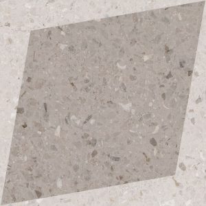 JTT Terrazzo Glaze Porcelain Tile Parchment Rhomb 185x185x10mm