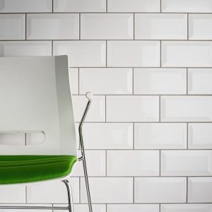 JTT Brick Glaze Ceramic Tile Snowy White Gloss 200x100x6.5mm