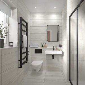 JTT Cartmel Glaze Ceramic Wall Tile Cream Matt 600x300x8mm