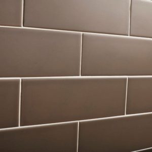 JTT Lumen Glaze Ceramic Wall Tile Chocolate Satin 300x100x8mm