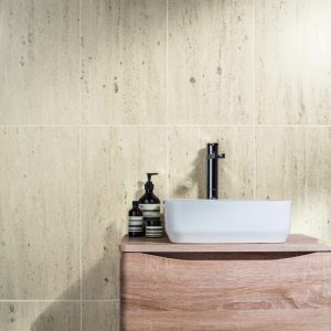 JTT Dynamic Glaze Ceramic Wall Tile Limestone Satin 600x300x10mm