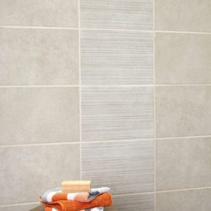 JTT Naples Glaze Ceramic Wall Tile Ecru Stroke 300x200x8mm