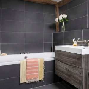 JTT Domme Glaze Ceramic Wall Tile Graphite 600x300x10mm