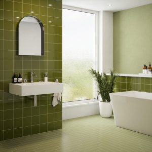 JTT Flare Glaze Ceramic Wall Tile Grass Gloss 200x100x6.5mm
