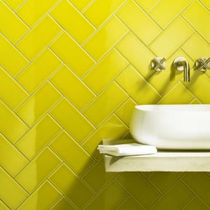 JTT Flare Glaze Ceramic Wall Tile Gold Gloss 200x100x6.5mm