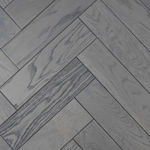 YNDE Engineered Herringbone Graphite Grey Lacquered 18x80x300mm