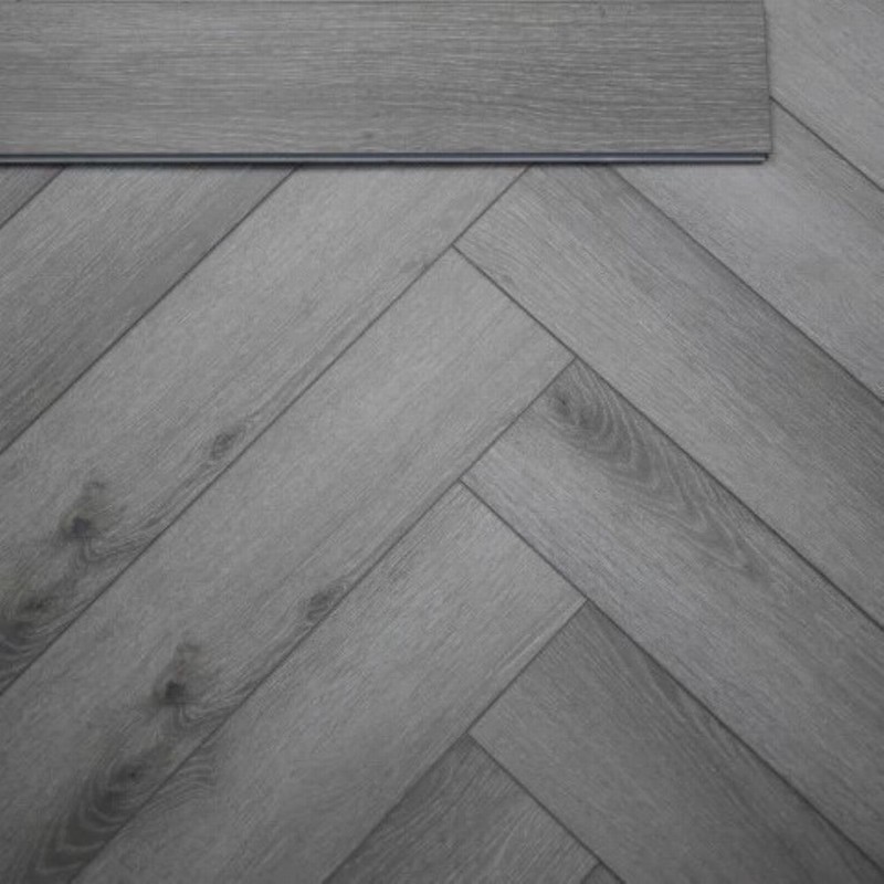 YNDE SPC Herringbone Pearl Grey 6mm - Image 2
