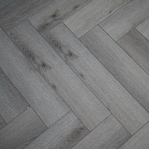 YNDE SPC Herringbone Pearl Grey 6mm