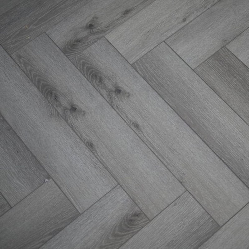 YNDE SPC Herringbone Pearl Grey 6mm