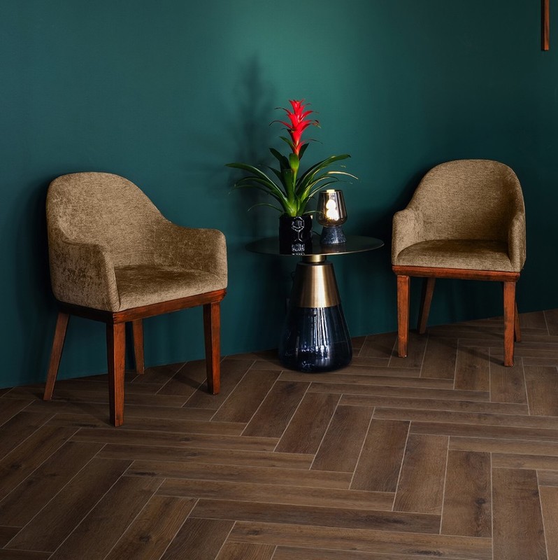 LAMETT HERRINGBONE YUKON TAN CLICK 4x123x615mm - Image 3