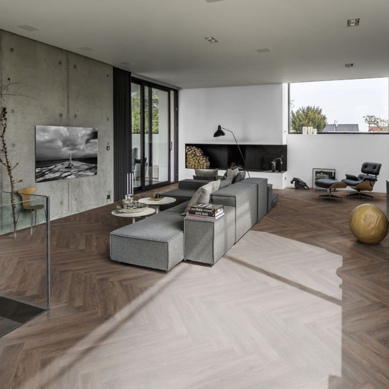KAHRS LVT SAXON HERRINGBONE CLICK 5x120x720mm - Image 5