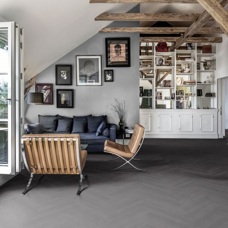 KAHRS LVT SCHWARZWALD MONOCH HERRINGBON GLUE DOWN 2.5x102x457mm - Image 5