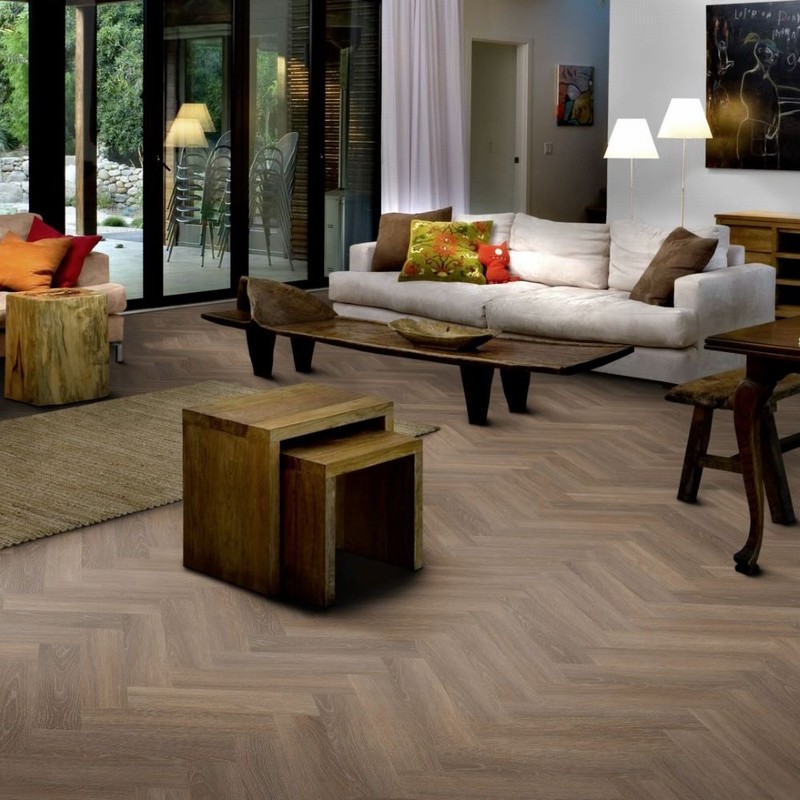 KAHRS LVT TIVEDEN ELEGANT HERRINGBONE GLUE 2.5x102x457mm - Image 2
