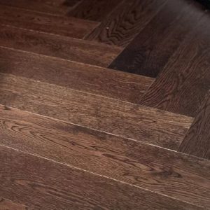 Twen Oak Herringbone Coffee Brushed UV Lacquered 15x120mm