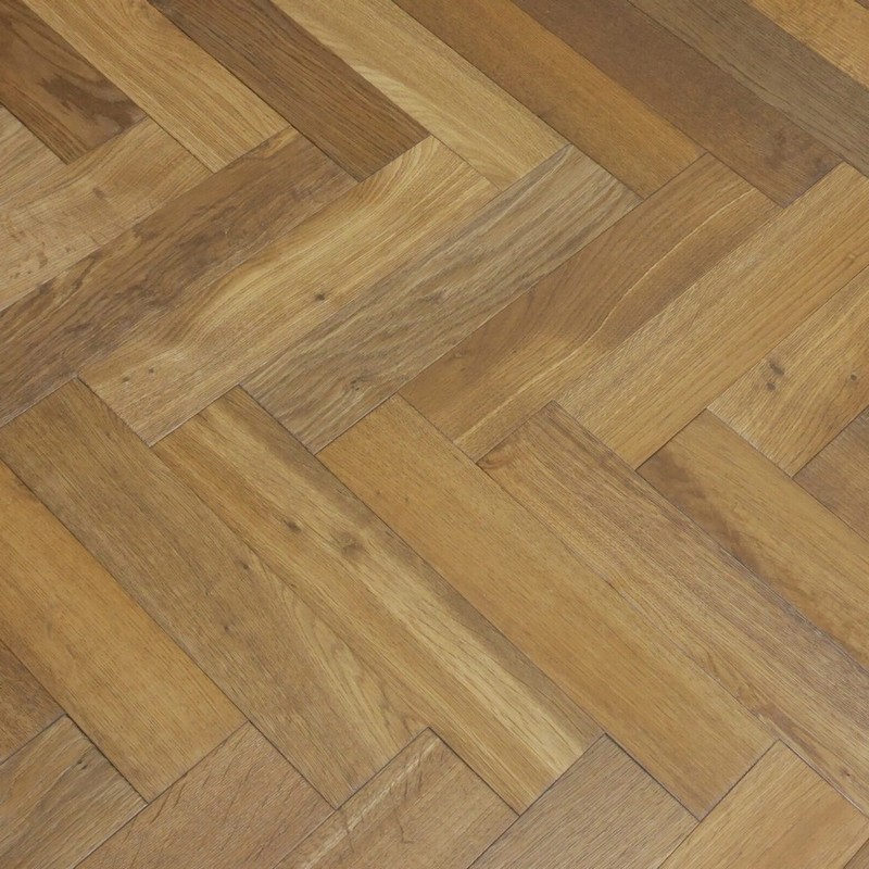 Lamett Engineered Herringbone Farm Old Church Oiled 15x125x625mm